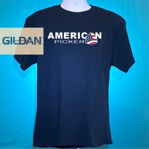 NEW Bluegrass TSHIRT American Picker Guitar Pick - Picture 1 of 2